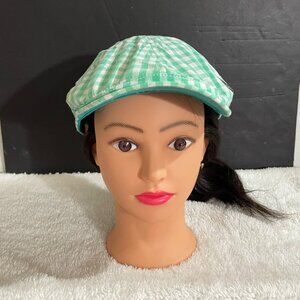 Nick Graham Green Gingham Newsboy Cap